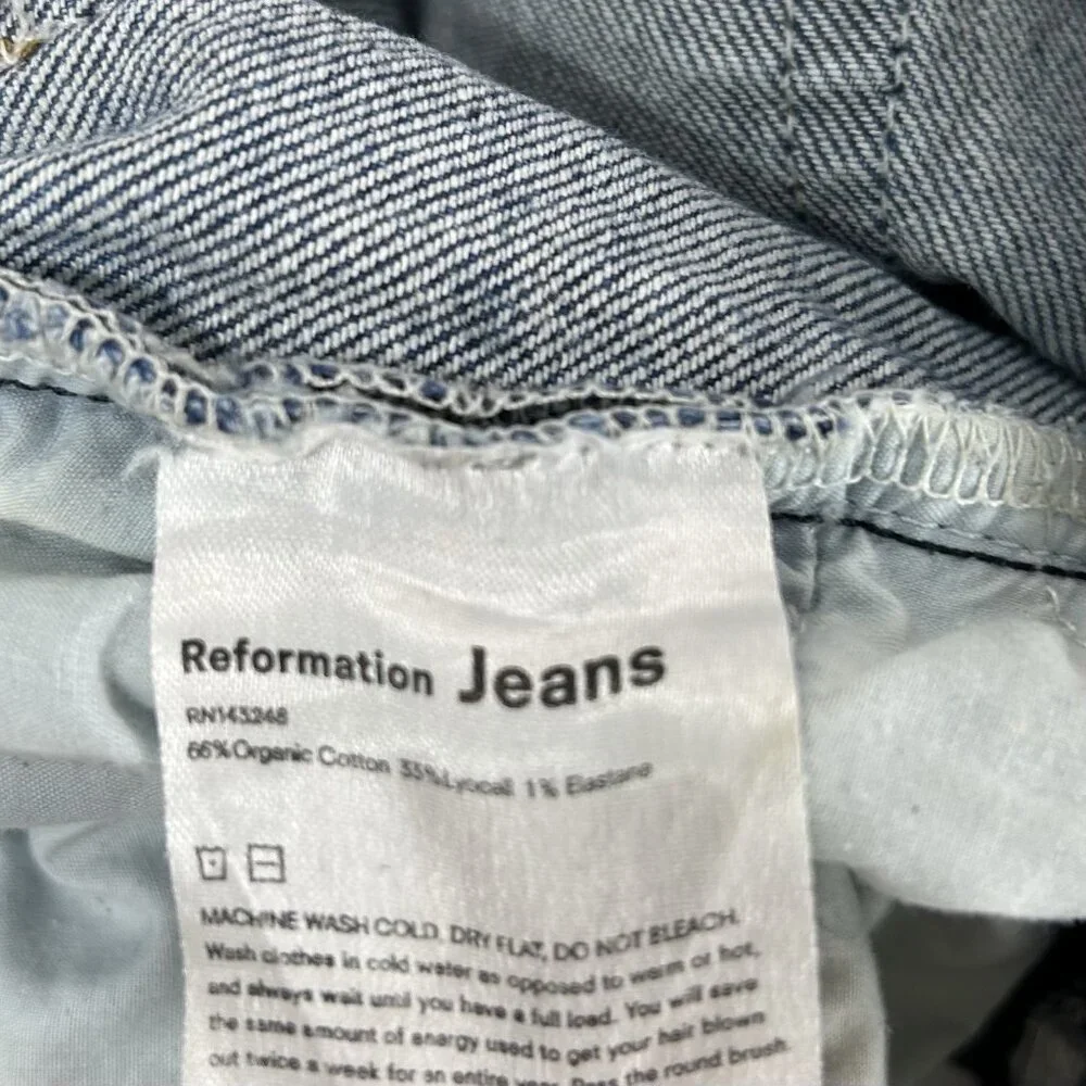 Reformation‎ Liza High Rise Straight Jeans Womens Size 27 - Picture 10 of 10
